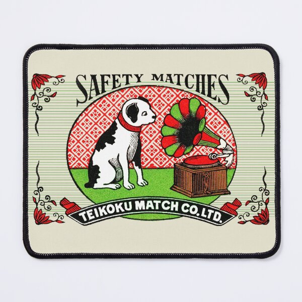 Item preview, Nipper the Dog and Gramophone - vintage Japanese match box label designed and sold by Corinne Alexa Jackson.