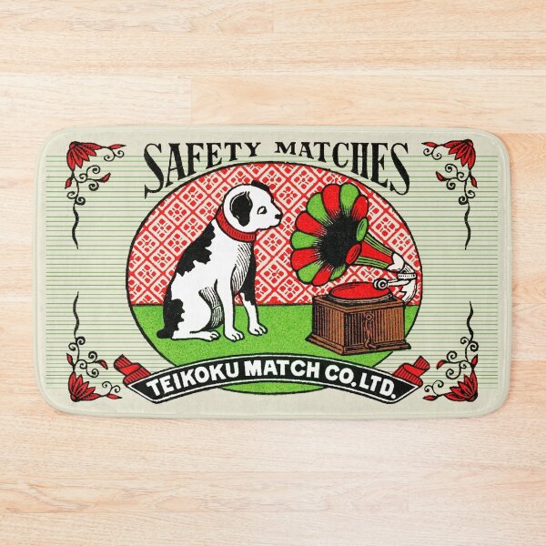Item preview, Nipper the Dog and Gramophone - vintage Japanese match box label designed and sold by Corinne Alexa Jackson.