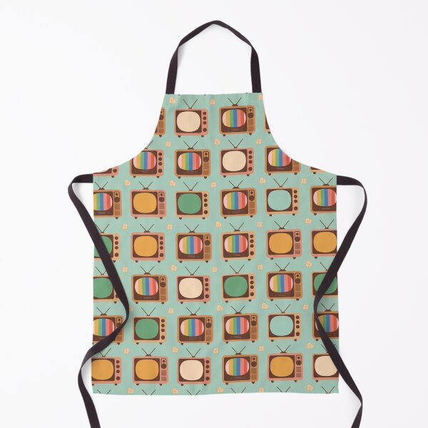 Item preview, Retro TV Seamless Pattern | Vintage Television Test Screens Mint Green designed and sold by Midnight Veil Designs.