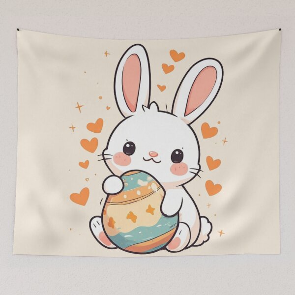 Item preview, Golden Heart Bunny: The Celestial Egg Guardian designed and sold by Jimakmo.