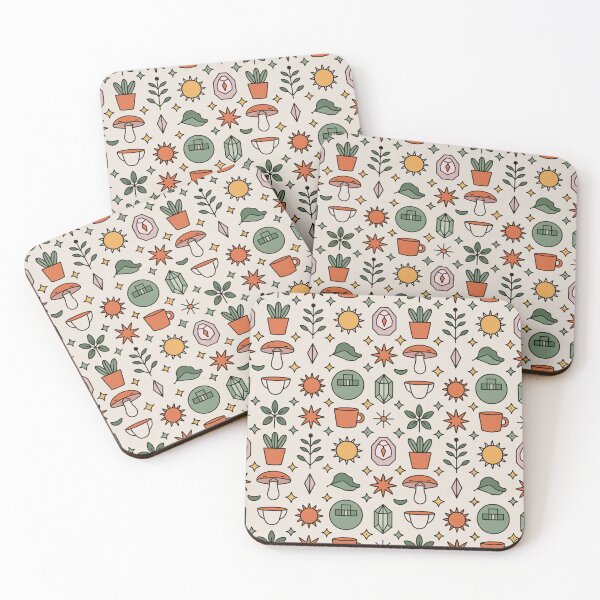 Item preview, Boho Mushroom & Sun Seamless Pattern - Retro Botanical Cute Repeat designed and sold by Midnight Veil Designs.