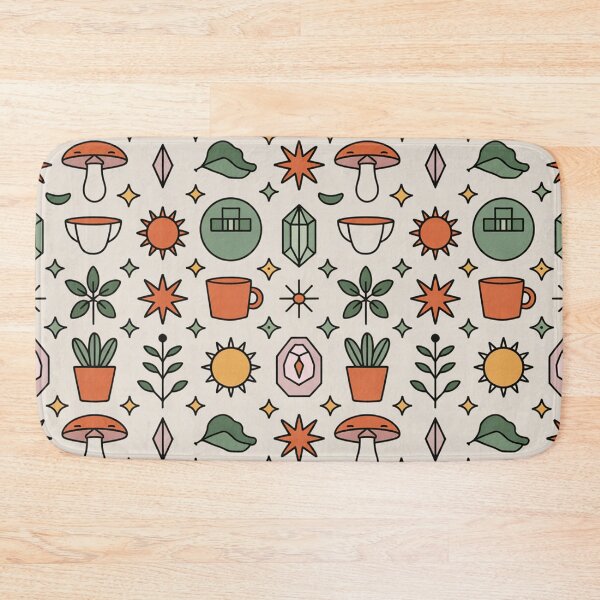 Item preview, Boho Mushroom & Sun Seamless Pattern - Retro Botanical Cute Repeat designed and sold by Midnight Veil Designs.