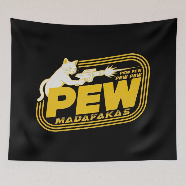 Item preview, Pew Pew Madafakas, Cat With Gun designed and sold by graphic-genie.