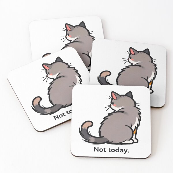 Item preview, Not Today Dramatic Cat Meme designed and sold by DetalleXL.
