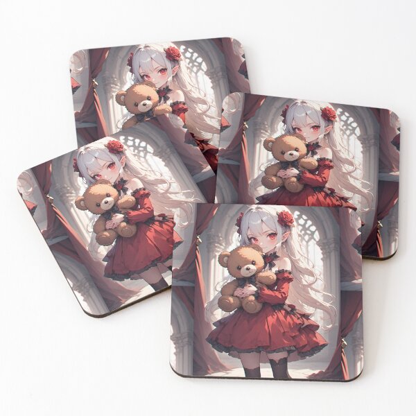 Item preview, Vampire girl and teddy bear designed and sold by ArtsJulian.