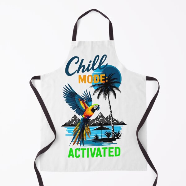 Item preview, Chill Mode Activated, Tropical Parrot, Paradise Vibes designed and sold by QuirkySpark.