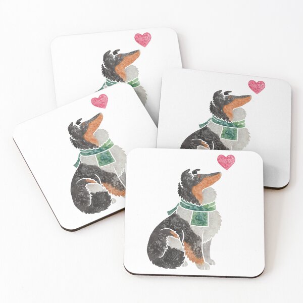 Item preview, Tricolour Rough Collie watercolour  designed and sold by animalartbyjess.