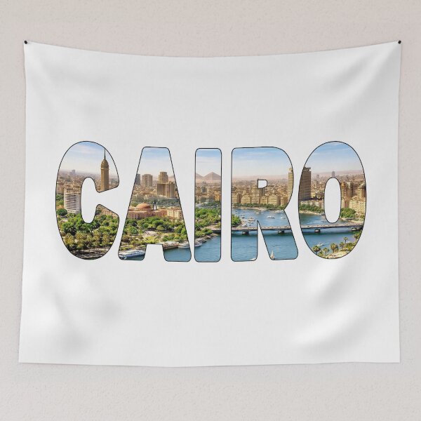 Item preview, CAIRO - Egypt Looking over the Nile River with Pyramids Beautiful Day designed and sold by Adam Gormley.