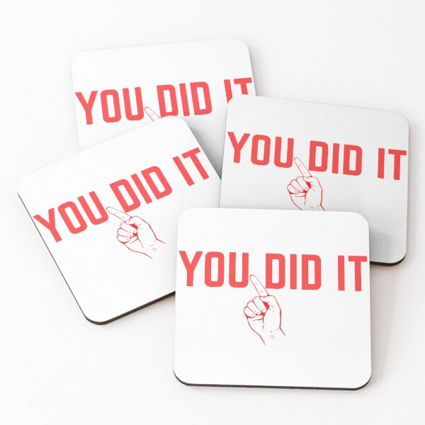 Item preview, You Did It Red Typography Bold Text Design designed and sold by AlienTechs.