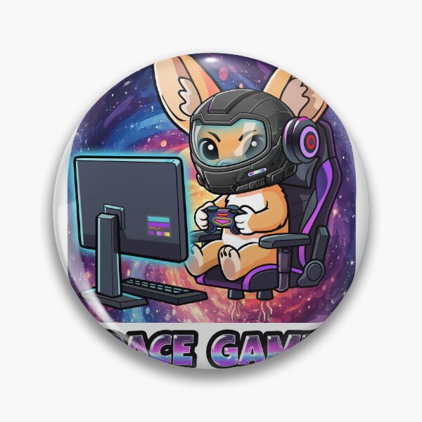 Item preview, Space Gamer - Fennec Fox Astronaut Gaming in Outer Space - Premium Handcrafted designed and sold by AmazingEG.