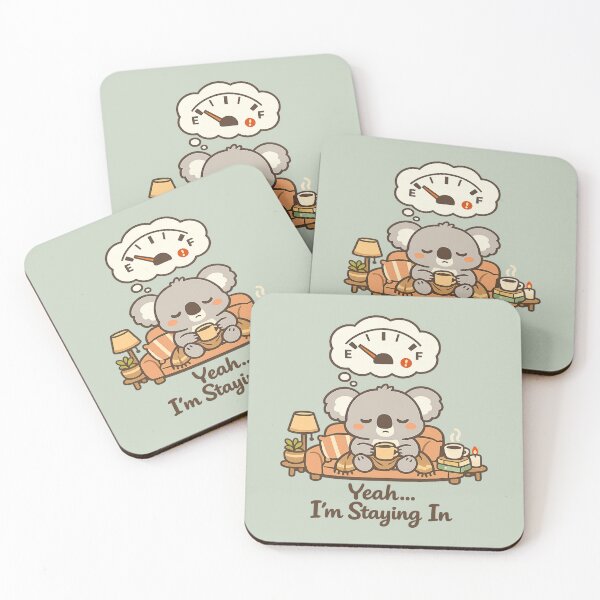 Item preview, Cozy Koala Staying In | Cute Introvert Fuel Gauge Empty Meme designed and sold by PopCulturePixel.