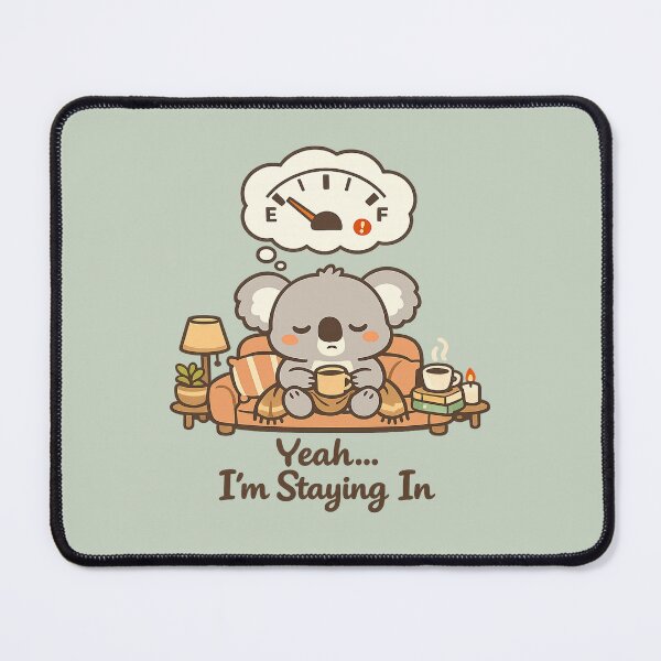 Item preview, Cozy Koala Staying In | Cute Introvert Fuel Gauge Empty Meme designed and sold by PopCulturePixel.