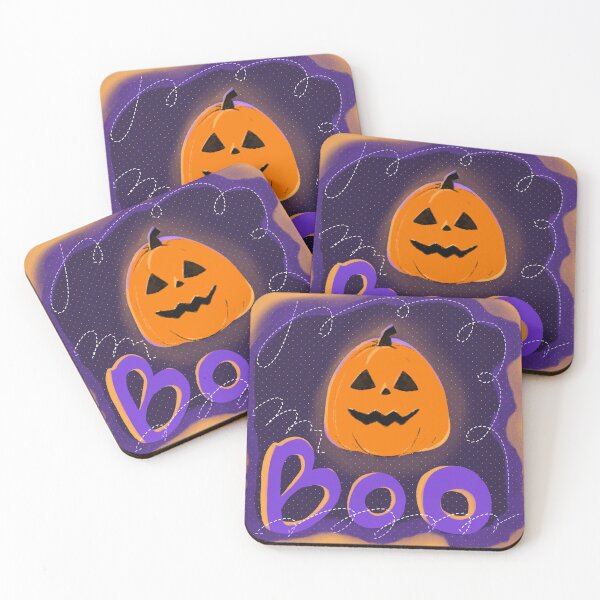 Item preview, Cute Halloween Pumpkin Boo Illustration Design designed and sold by aikdreams.
