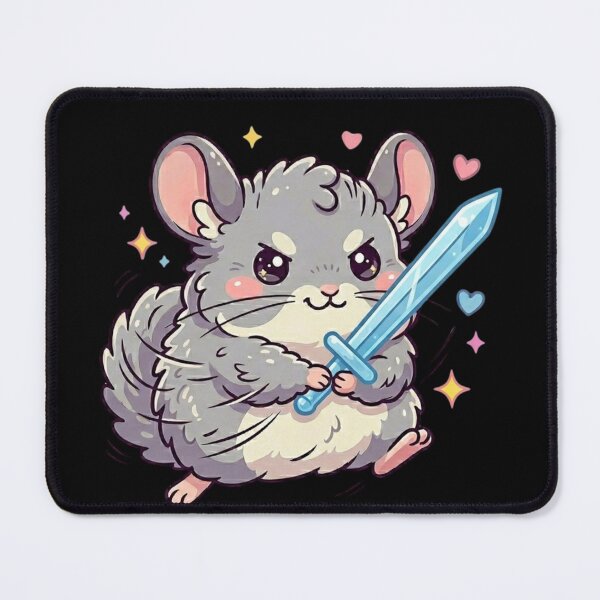 Item preview, Cute Chinchilla Sticker with Cocktail Sword | Funny Kawaii Animal | Whimsical Pastel Cartoon Art designed and sold by Eart98.