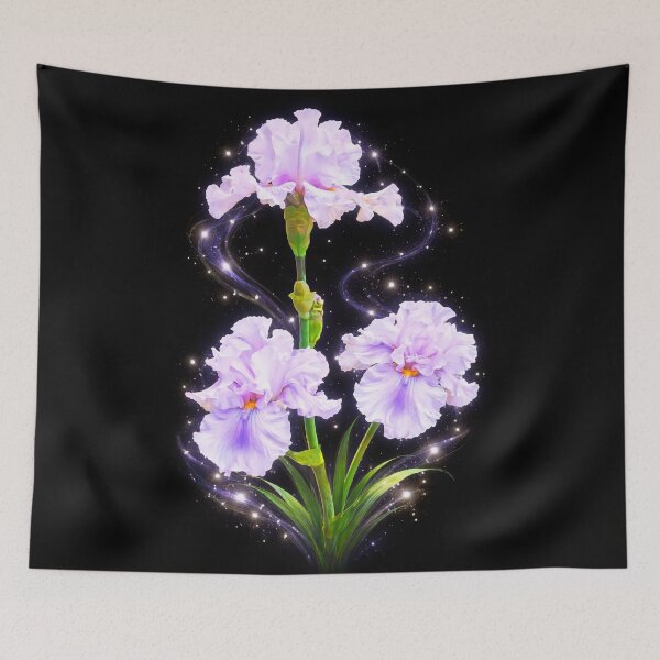 Item preview, Lavender Irises in Ethereal Light Shapes Mania designed and sold by Shapes-Mania.