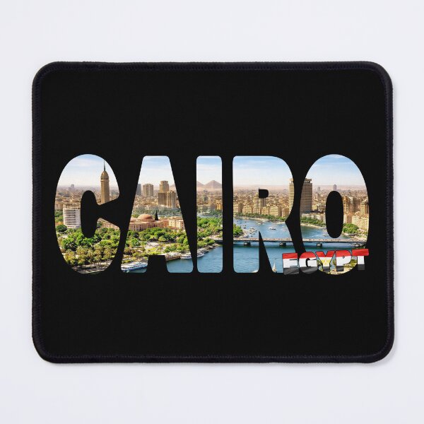 Item preview, CAIRO Egypt - Looking over the Nile River with Pyramids Beautiful Day designed and sold by Adam Gormley.