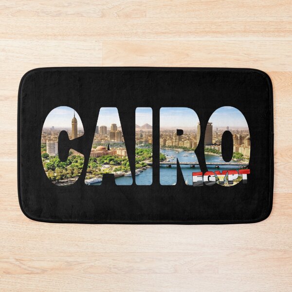 Item preview, CAIRO Egypt - Looking over the Nile River with Pyramids Beautiful Day designed and sold by Adam Gormley.