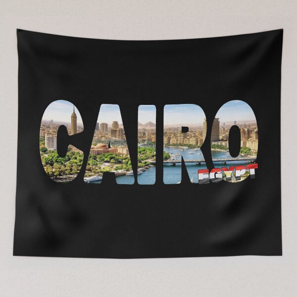 Item preview, CAIRO Egypt - Looking over the Nile River with Pyramids Beautiful Day designed and sold by Adam Gormley.