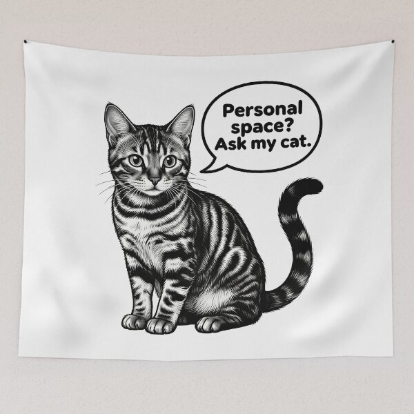 Item preview, Personal space Ask my cat. designed and sold by DetalleXL.