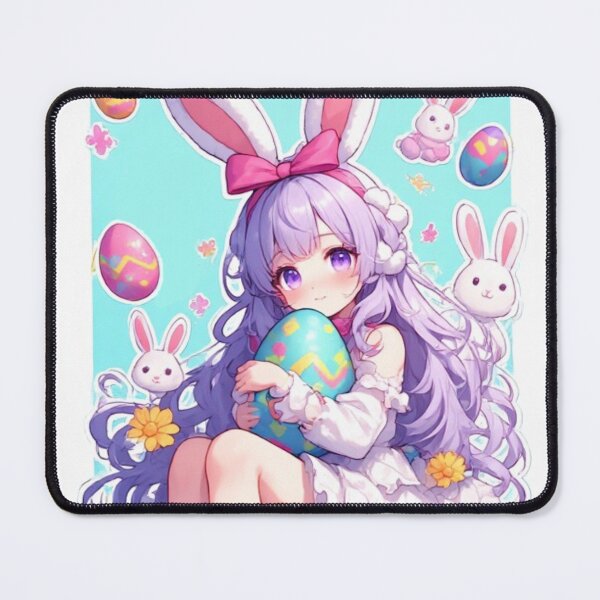 Item preview, Lavender Anime Bunny Girl Pastel Celebration designed and sold by Jimakmo.