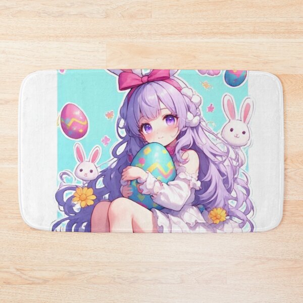 Item preview, Lavender Anime Bunny Girl Pastel Celebration designed and sold by Jimakmo.