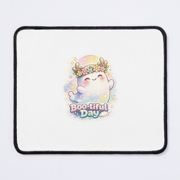 Item preview, Boo-tiful Day – Cute Ghost with Flower Crown Pastel Sticker ??? designed and sold by SparkVault.
