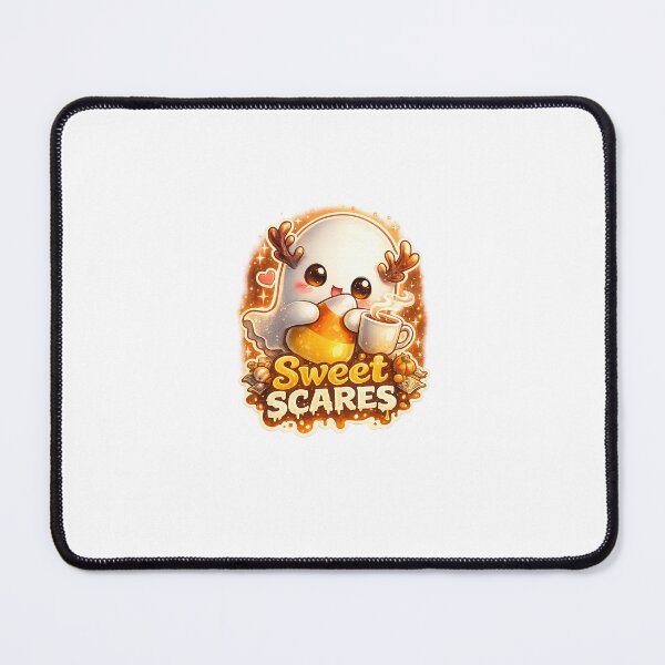Item preview, Sweet Scares – Chibi Ghost & Candy Corn Halloween Sticker ?? designed and sold by SparkVault.