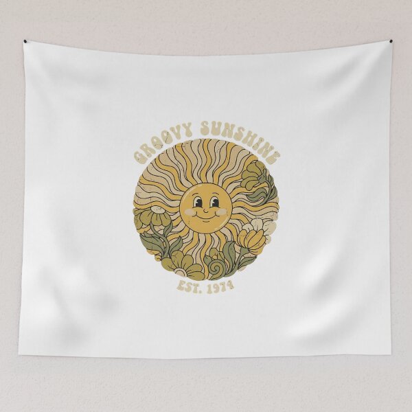 Item preview, Groovy Sunshine 70s Floral Sun Est 1974 designed and sold by chattsuede.