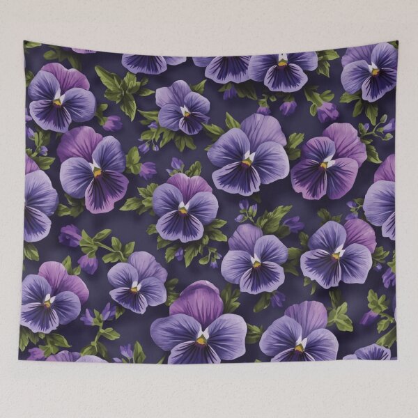Item preview, Purple Pansy Flower Blossom Pattern designed and sold by burbankdesigns.