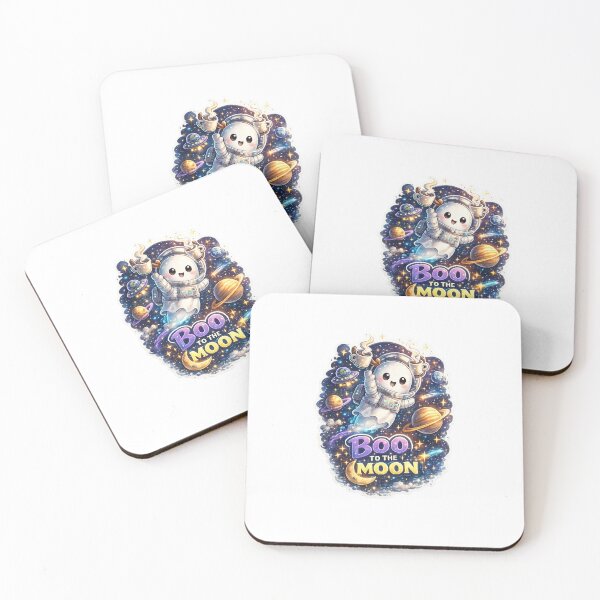 Item preview, Boo to the Moon – Cute Ghost Astronaut Galaxy Sticker ??? designed and sold by SparkVault.