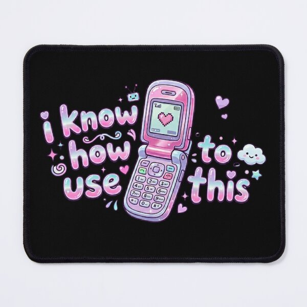 Item preview, Y2K Flip Phone Sticker “I Know How to Use This” | Retro 2000s Nostalgia Cute Tech Aesthetic designed and sold by Eart98.