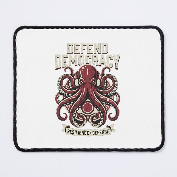 Item preview, Vintage Defend Democracy Octopus Art with Ornate Emblem designed and sold by chattsuede.