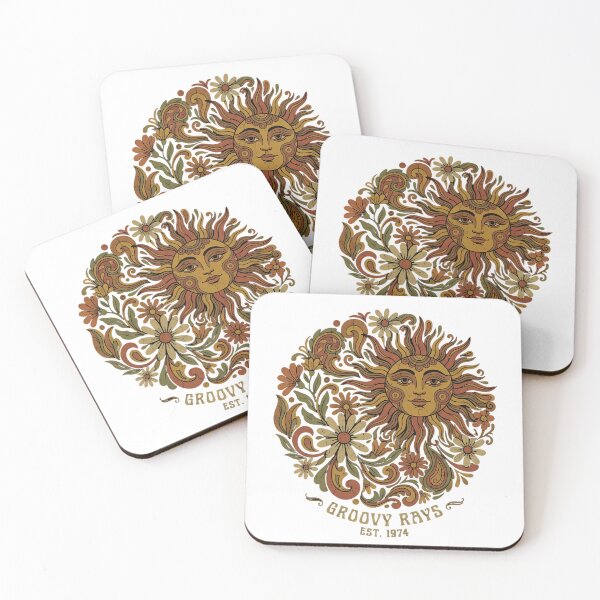 Item preview, Groovy 70s Boho Floral Sun Ray designed and sold by chattsuede.