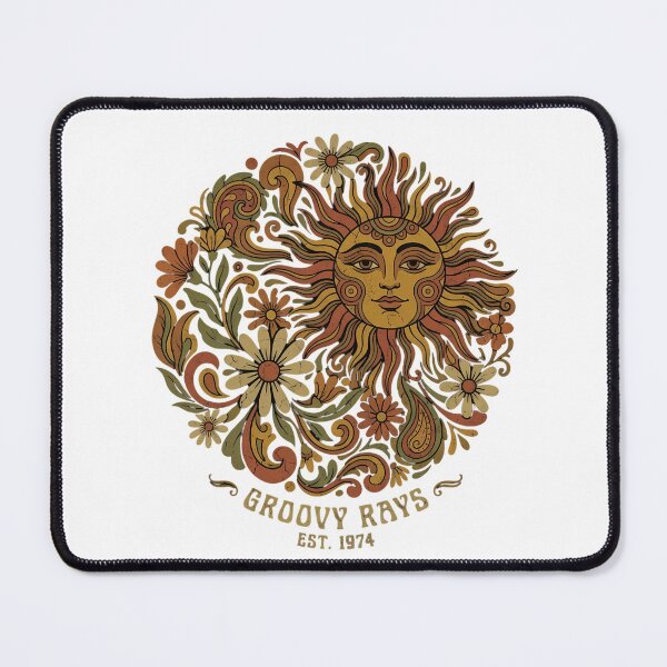 Item preview, Groovy 70s Boho Floral Sun Ray designed and sold by chattsuede.