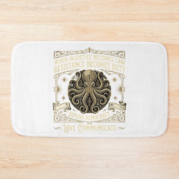 Item preview, Philosophical Golden Octopus Resistance Quote designed and sold by chattsuede.