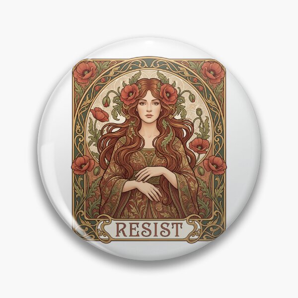 Item preview, Flowing Hair Art Nouveau Resist Woman designed and sold by chattsuede.