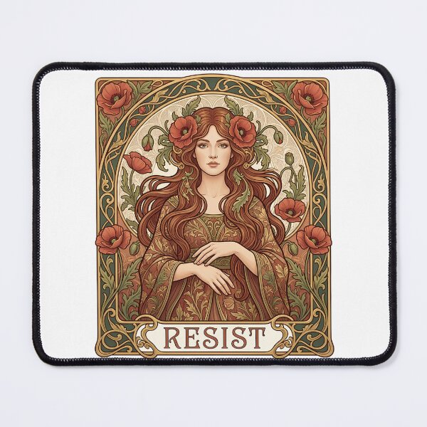 Item preview, Flowing Hair Art Nouveau Resist Woman designed and sold by chattsuede.