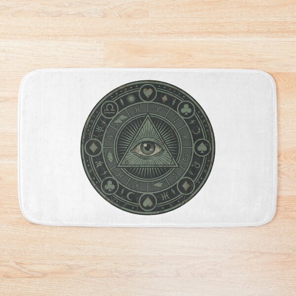 Item preview, Vintage Occult All Seeing Eye Mandala with Esoteric Symbols designed and sold by chattsuede.