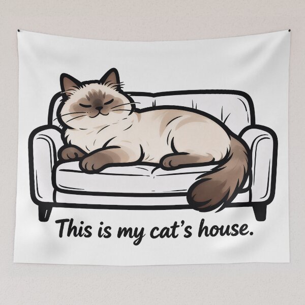 Item preview, This Is My Cat’s House Meme designed and sold by DetalleXL.