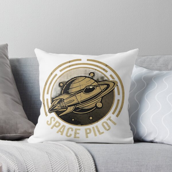 Item preview, Retro Space Pilot Emblem with Vintage Rocket and Planet designed and sold by chattsuede.