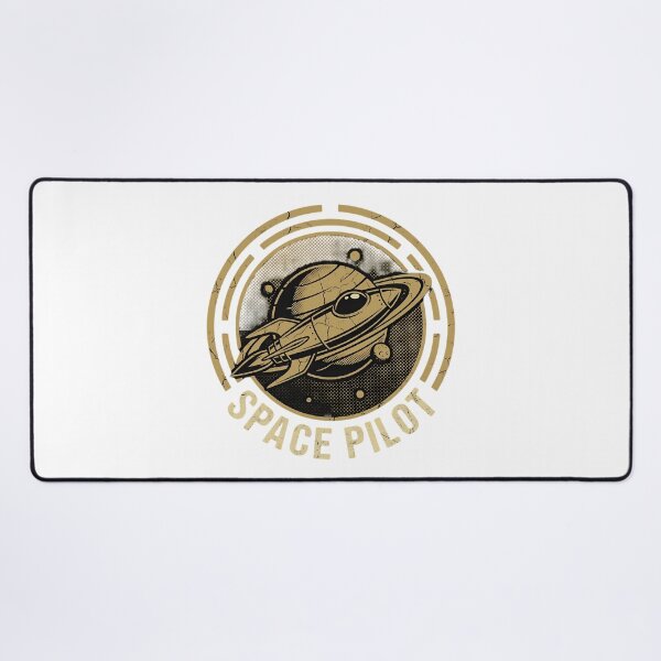 Item preview, Retro Space Pilot Emblem with Vintage Rocket and Planet designed and sold by chattsuede.