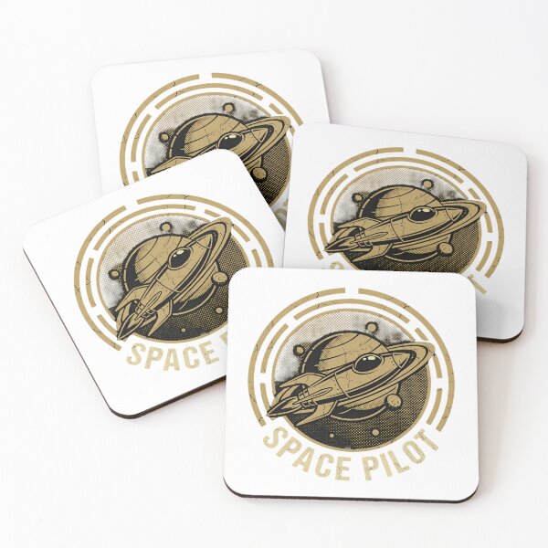 Item preview, Retro Space Pilot Emblem with Vintage Rocket and Planet designed and sold by chattsuede.