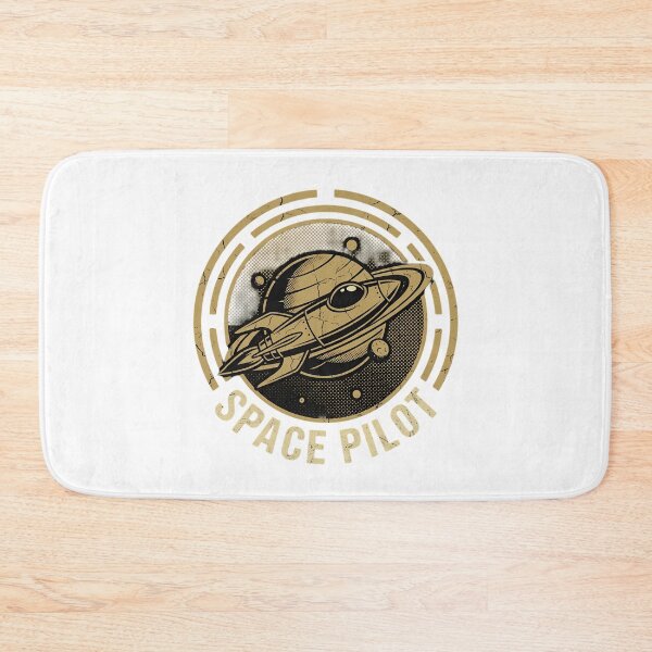 Item preview, Retro Space Pilot Emblem with Vintage Rocket and Planet designed and sold by chattsuede.