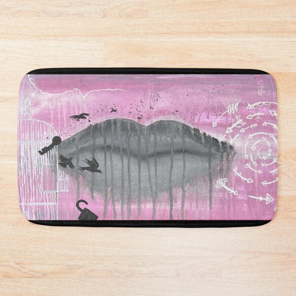 Item preview, Pink Abstract Expressionism – Dripping Lips & Symbolic Surreal Art designed and sold by PeridotGypsy.