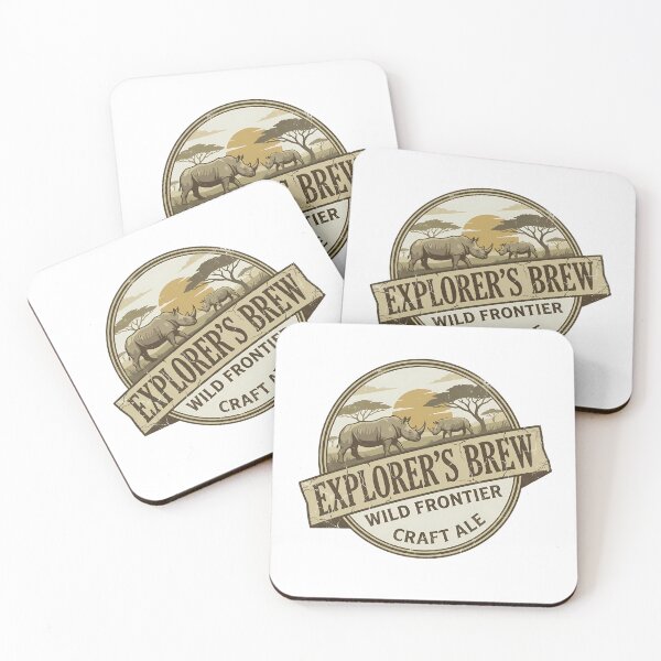Item preview, Vintage Rhino Craft Ale Explorer Badge designed and sold by chattsuede.