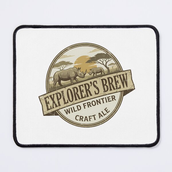 Item preview, Vintage Rhino Craft Ale Explorer Badge designed and sold by chattsuede.
