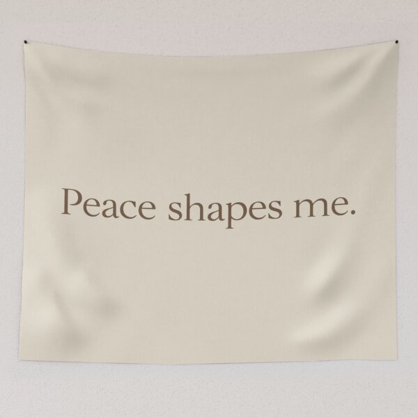 Item preview, Peace Shapes Me – Minimal Growth & Inner Peace Quote Design designed and sold by Irene Catchmind.