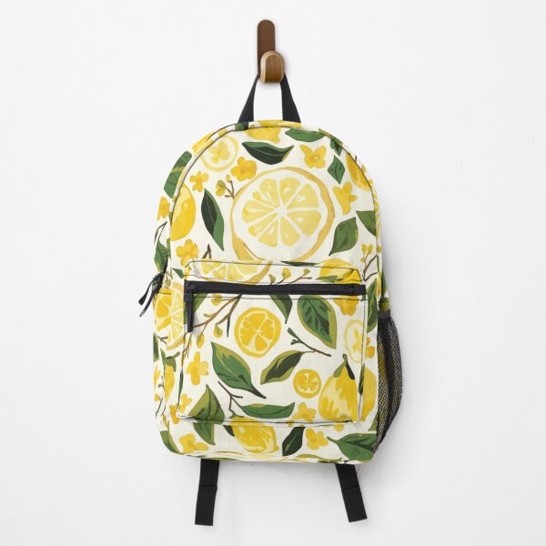 Item preview, Lemon Summer Yellow Ivory Green Leaves designed and sold by burbankdesigns.