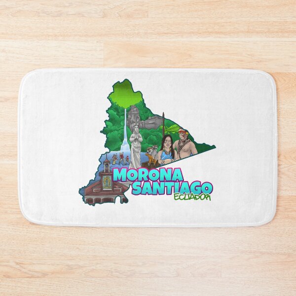 Item preview, Morona Santiago Ecuador Artistic Map - Macas & Shuar Culture designed and sold by ArtificeFactory.