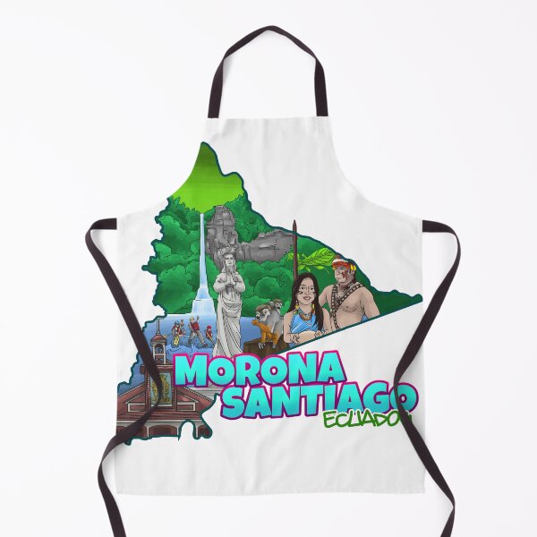 Item preview, Morona Santiago Ecuador Artistic Map - Macas & Shuar Culture designed and sold by ArtificeFactory.